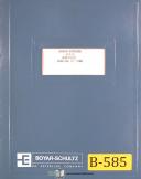 Boyar Schultz-Boyar Shultz 6-18 Grinder, Install Operations Maintenance Assemblies and Electrical Schematics Manual 1959-6-18-618-04